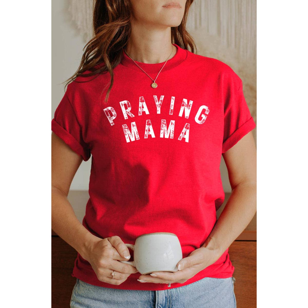 COLORBEAR - Wholesale T-Shirt (Graphic) - Women's - Praying Mama SVG God Christian Graphic Heavyweight T Shirts6
