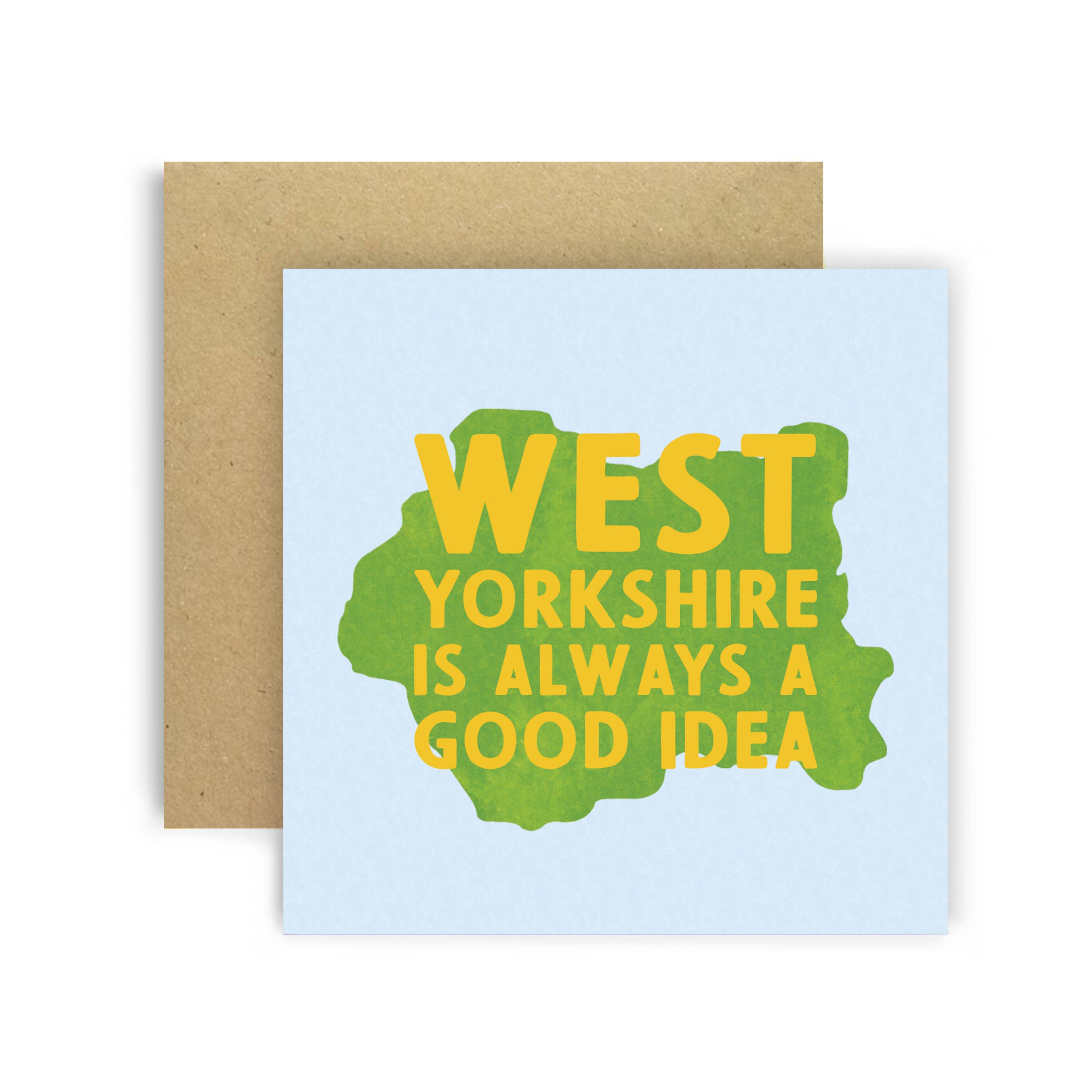Huxters - Wholesale Everyday Greeting Card - West Yorkshire Map Greeting Card – Always a Good Idea0