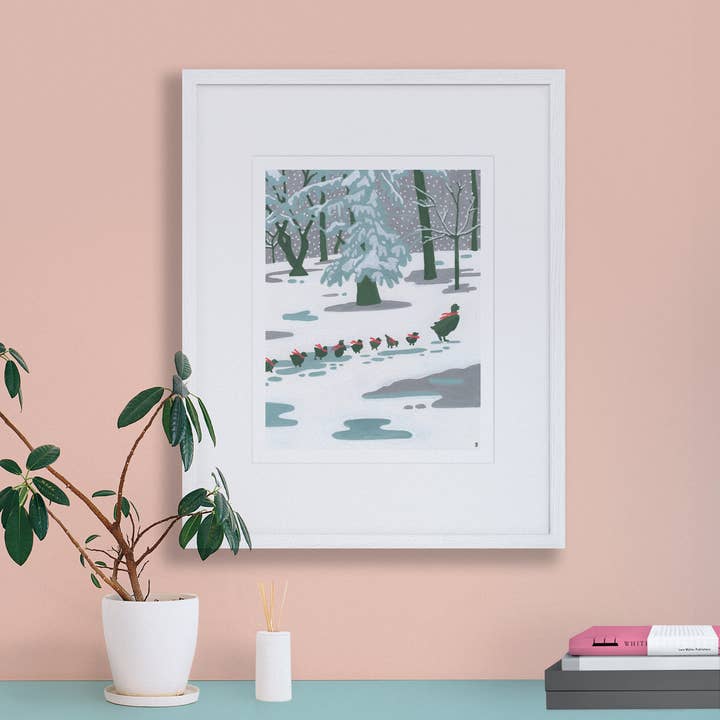 Ohello Boston - Wholesale Art Print - Ducklings in the Snow1