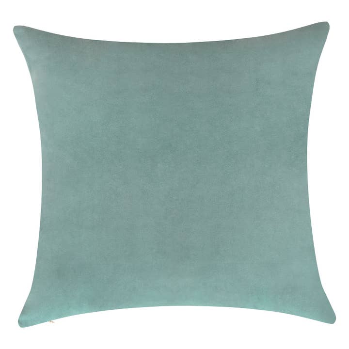 Everywhere Velvet Throw Pillow (Sea Green) for wholesale by Delara