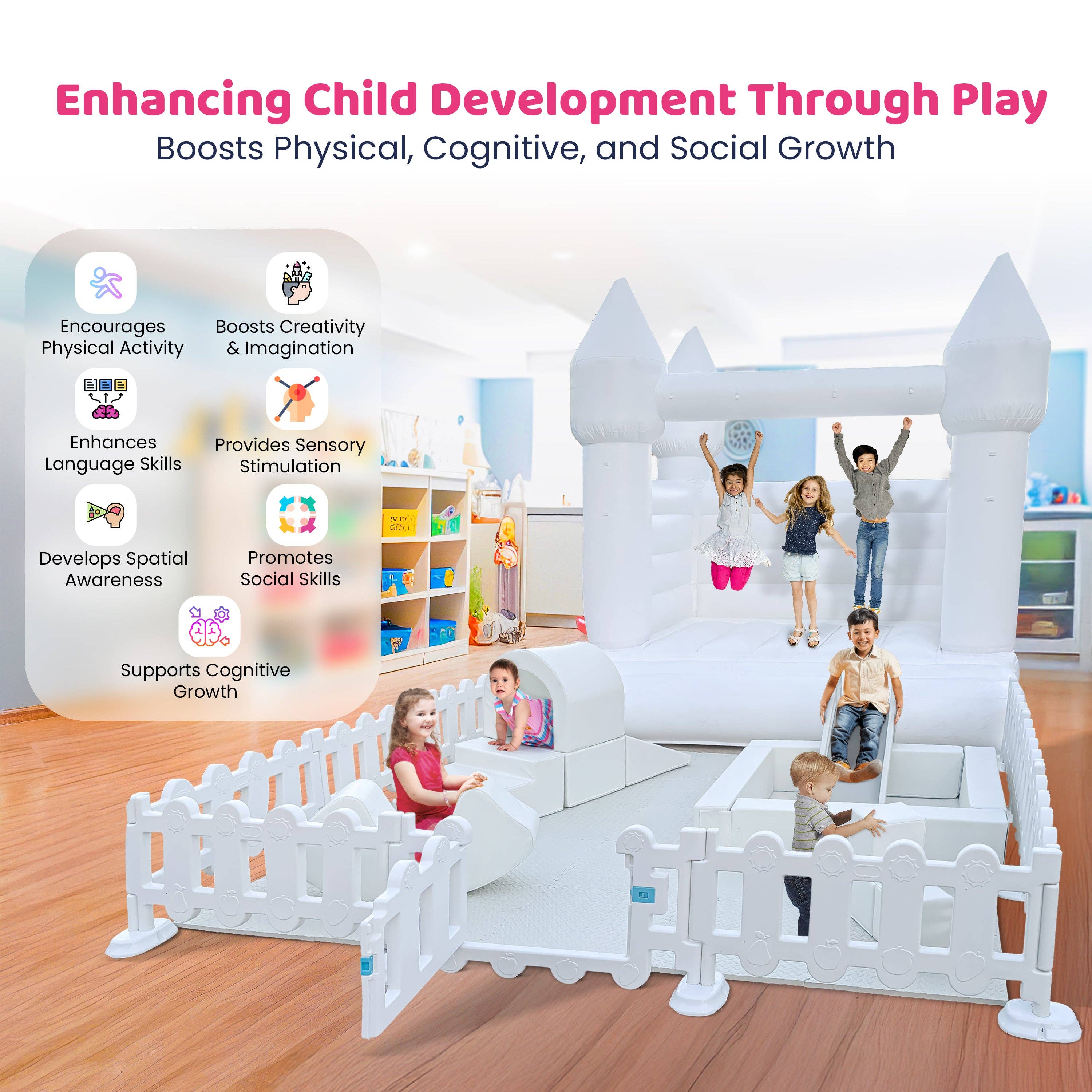 Parco Giochi Essenziale (Bianco) Parco Giochi Essenziale in vendita all'ingrosso su Faire6