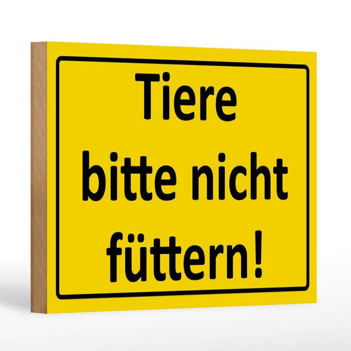 Femer - Wholesale Sign - Wooden sign warning sign 18x12cm animal please do not feed decorative sign0
