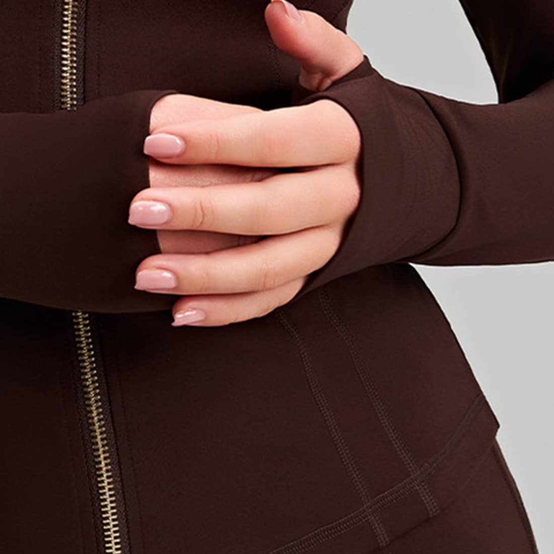 Sodalemon – wholesale Athletic top – Women′s – Women Slim-Fit High-Neck Finger-Loop Yoga Long Sleeve4