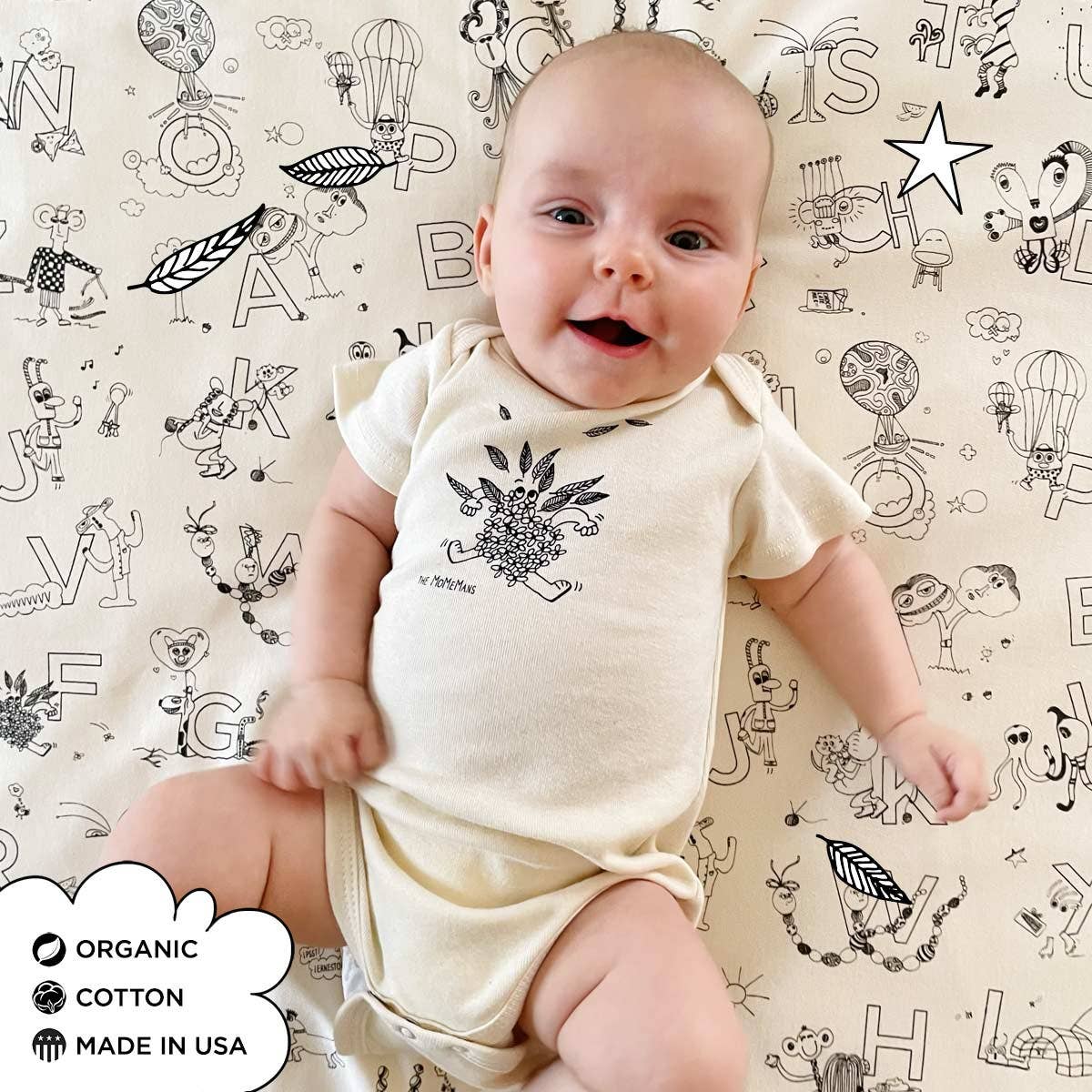 The MoMeMans - Wholesale Bodysuit (Non-Footed) - Baby - Organic Cotton Baby Onesies12