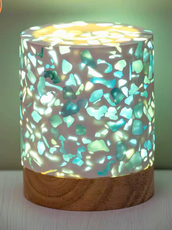 Crystal gemstone crafted night lamp room decor ambient light for wholesale by Earth's Gems BTQ