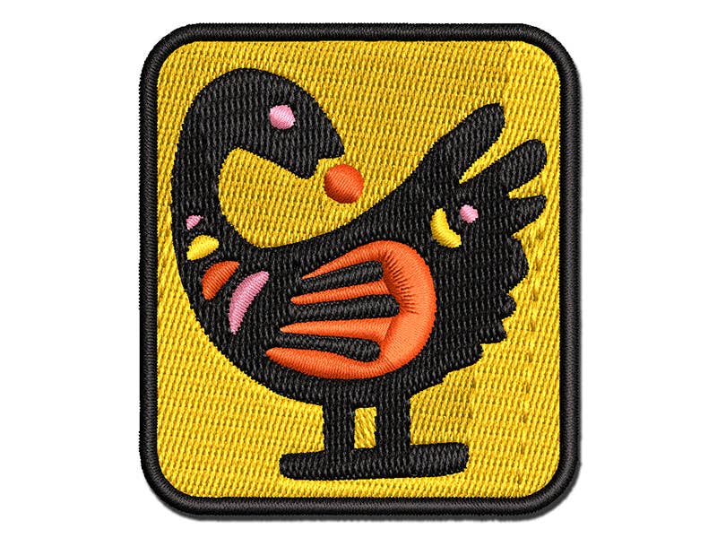 Sniggle Sloth - Wholesale Patch - Sankofa African Adinkra Bird Symbol Reflection Multi-Color Embroidered Iron-On Patch Applique0