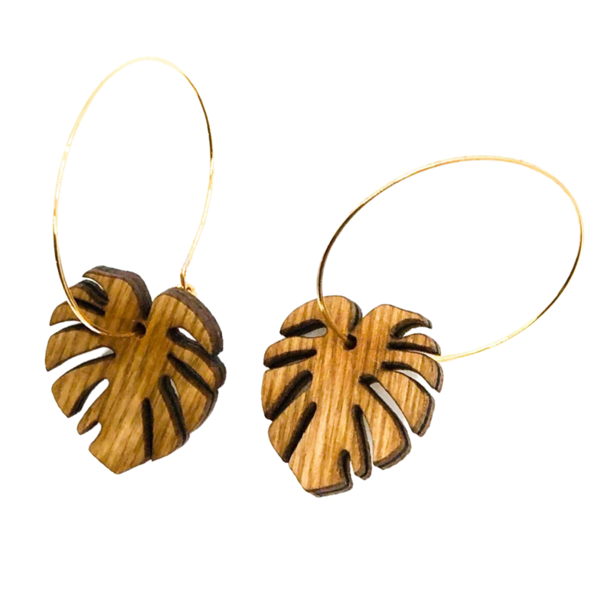 lovelevel – wholesale Dangle earrings – Hawaii Wood Earrings | BABY MONSTERA1