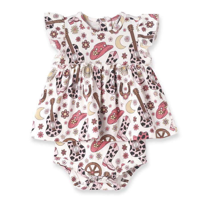 Tesa Babe - Wholesale Bodysuit (Non-Footed) - Baby - Cowgirl Cutie Bamboo Skirted Bodysuit