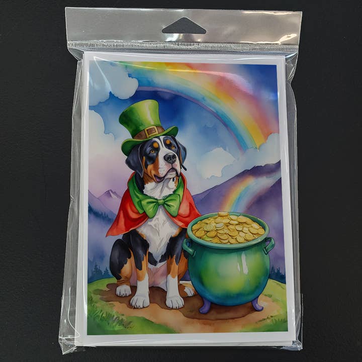 Caroline's Treasures - Wholesale St. Patrick's Day card - Greater Swiss Mountain Dog St Patrick's Day Greeting Cards1