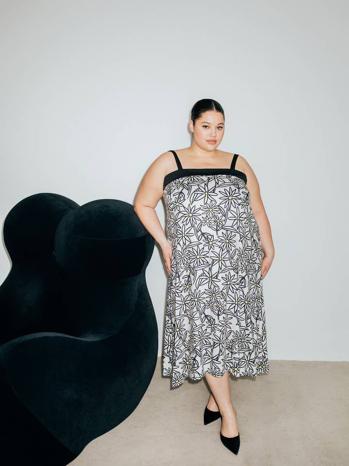 Contrast Daisy Dress for wholesale by Hilary MacMillan