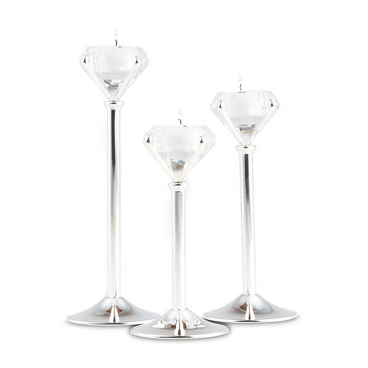 Diamond Shaped Tealight Holders for wholesale by Weddingstar Inc.