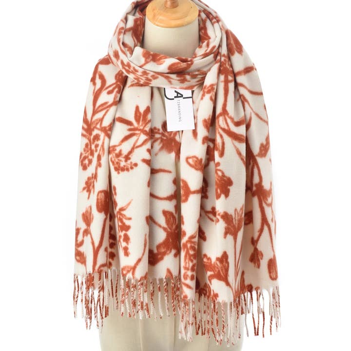 Funkyrel® Atzbranding Limited - Wholesale Scarf - Women's - Scravii - Floral Winter Scarf3