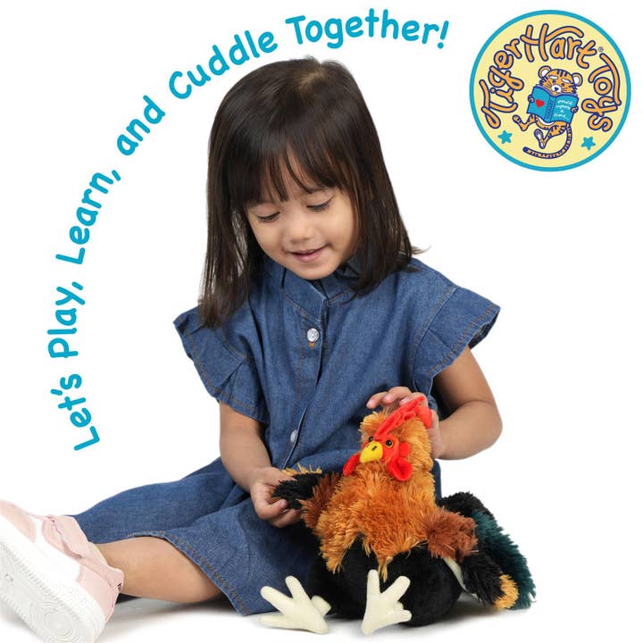 VIAHART Toy Co. - Wholesale Stuffed/Plush Toy - Kids & Baby - Riley The Rooster - 8 Inch Chicken Stuffed Animal Plush2