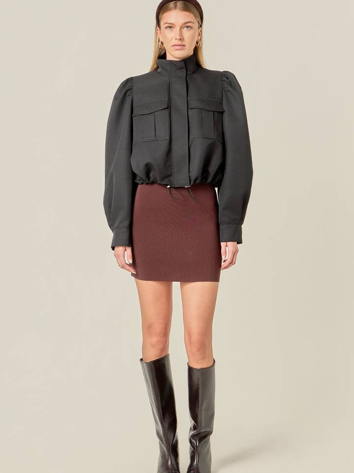 Technische Bomberjacke mit Kordelzug für den Großhandel von English Factory