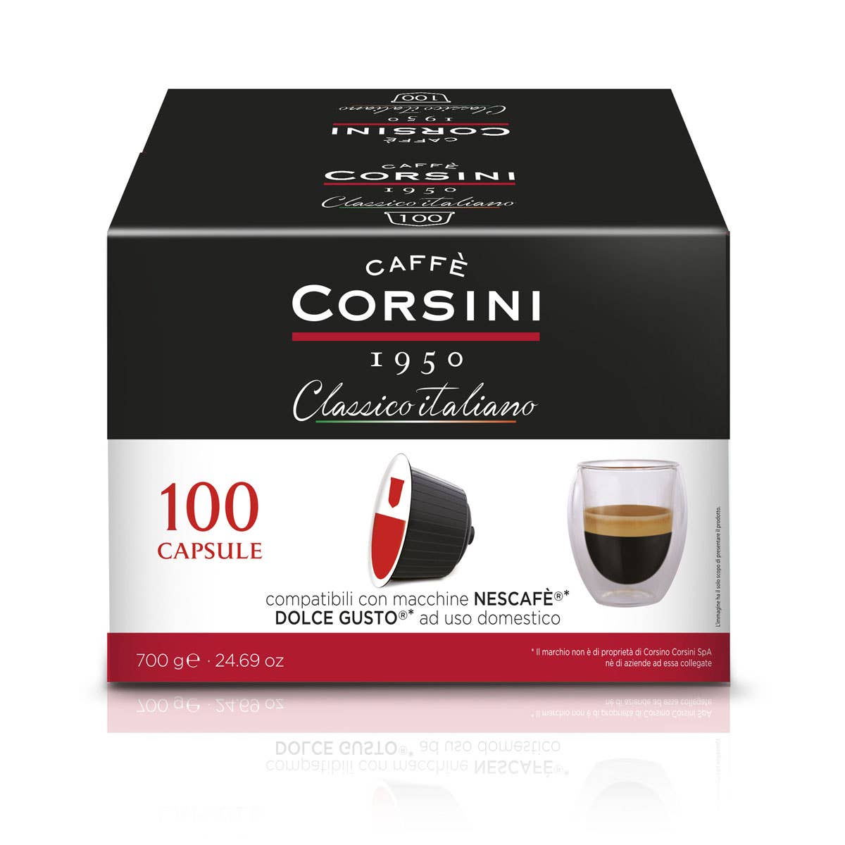 Caffè Corsini - Wholesale Instant Coffee/Espresso - 100 compatible capsules DoIce Gusto Classico Italiano®