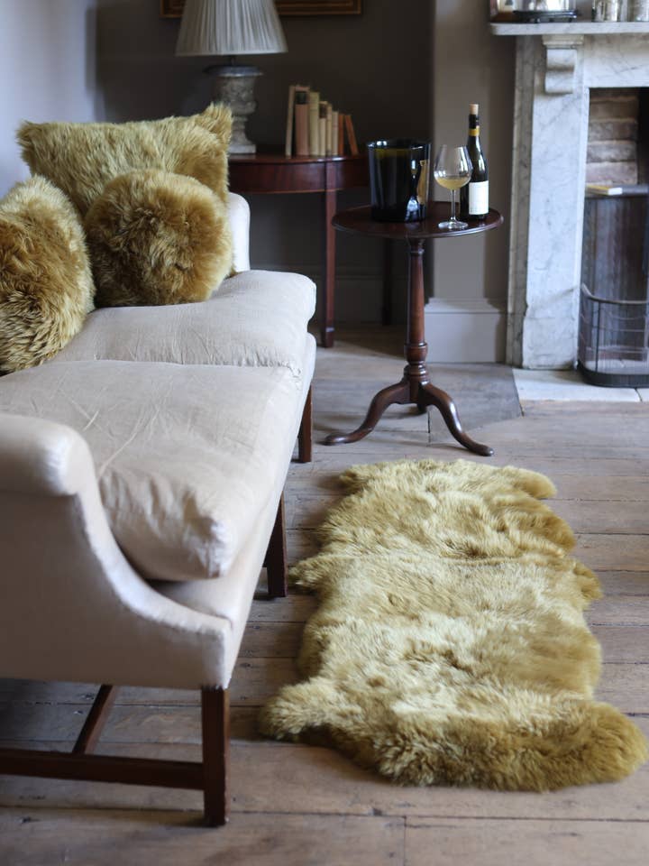 Sheepskin Throw | Double Rug | Luxe Long Wool Rug for wholesale by Owen Barry Ltd