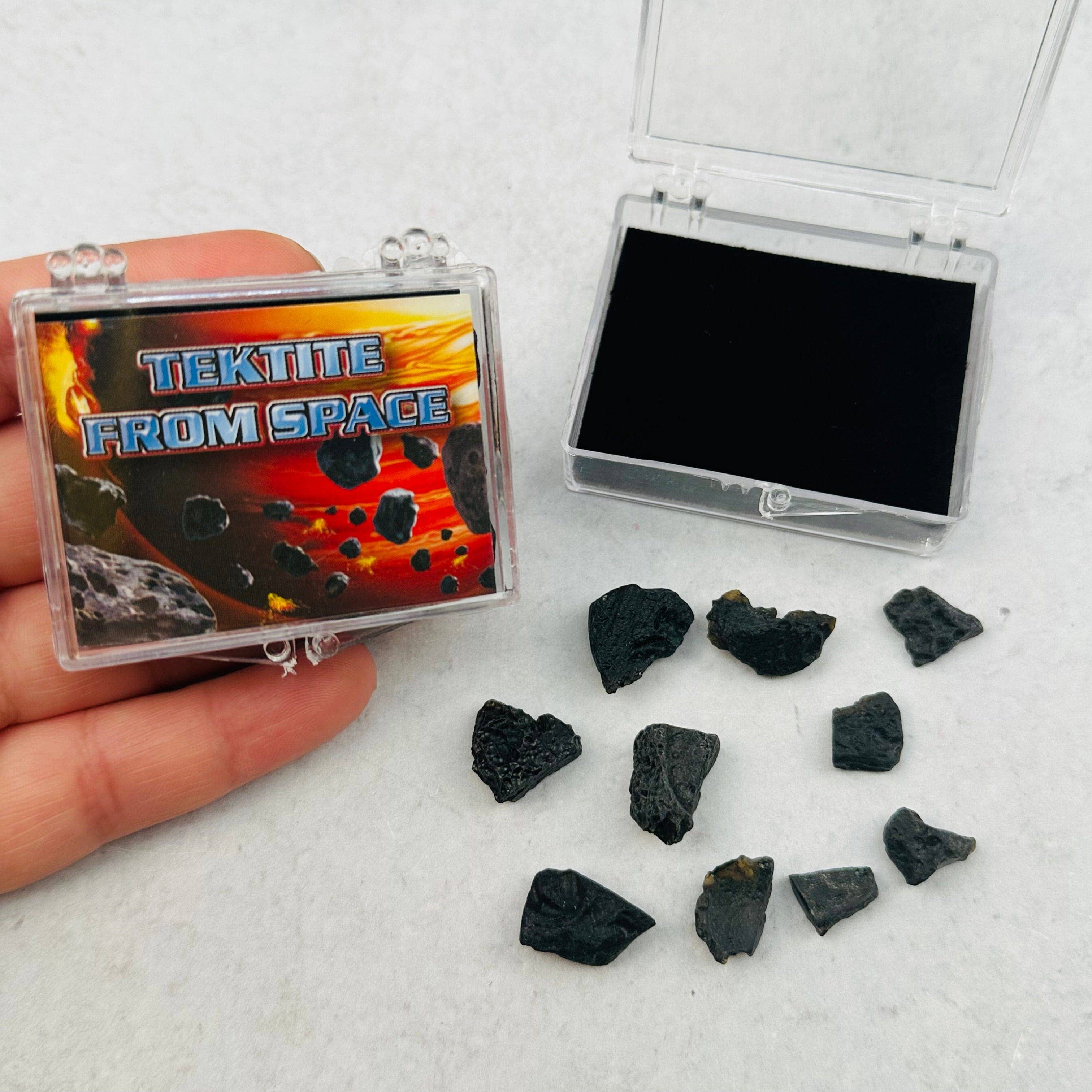 Rock Paradise - Venta al por mayor Piedras/cristales espirituales - Colección Crystal Tektite en una caja de muestras del espacio exterior6