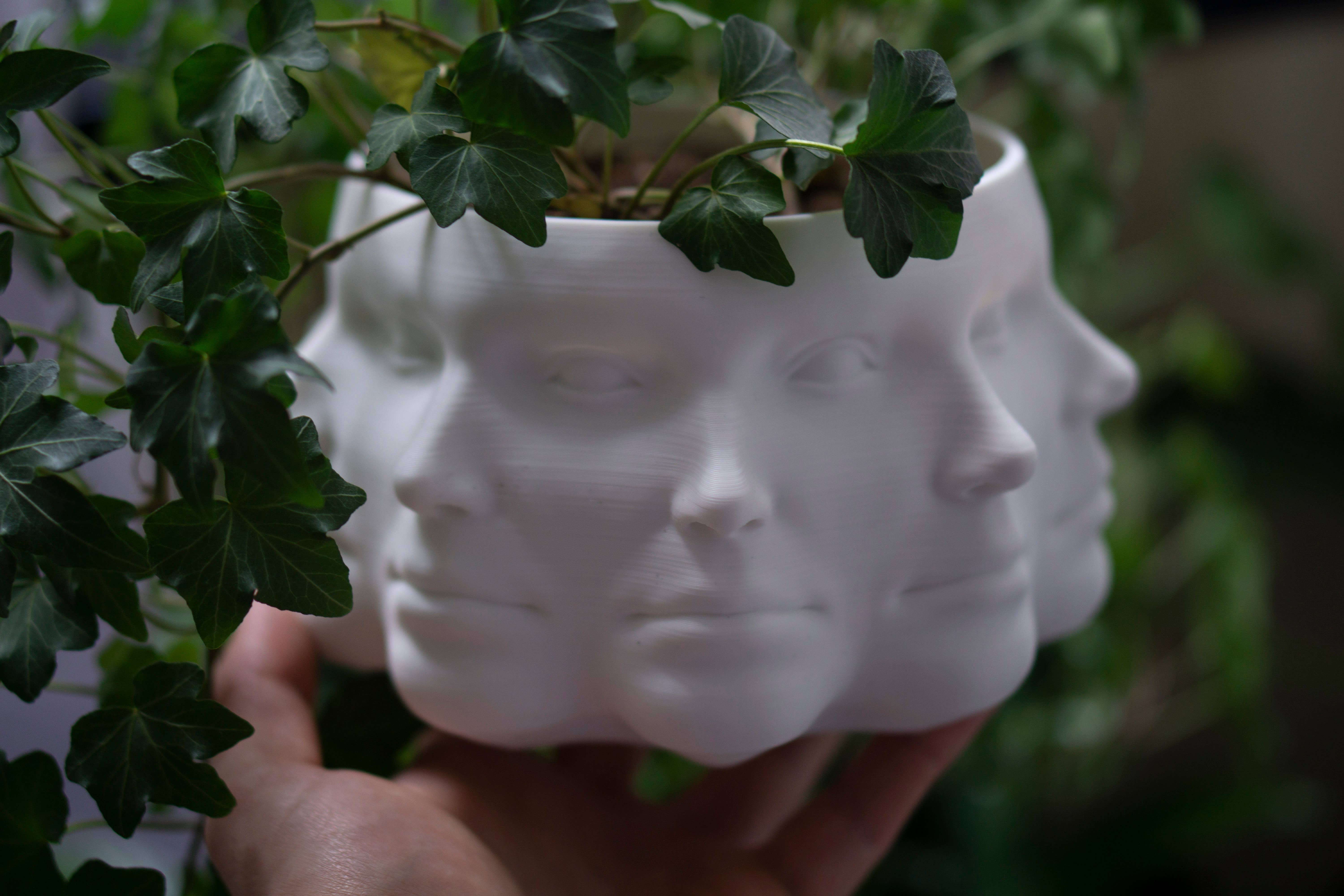 alterly – Vaso de plantas por atacado – Plantador multifacetado, vaso de plantas faciais - PLA impresso em 3D, mármore6