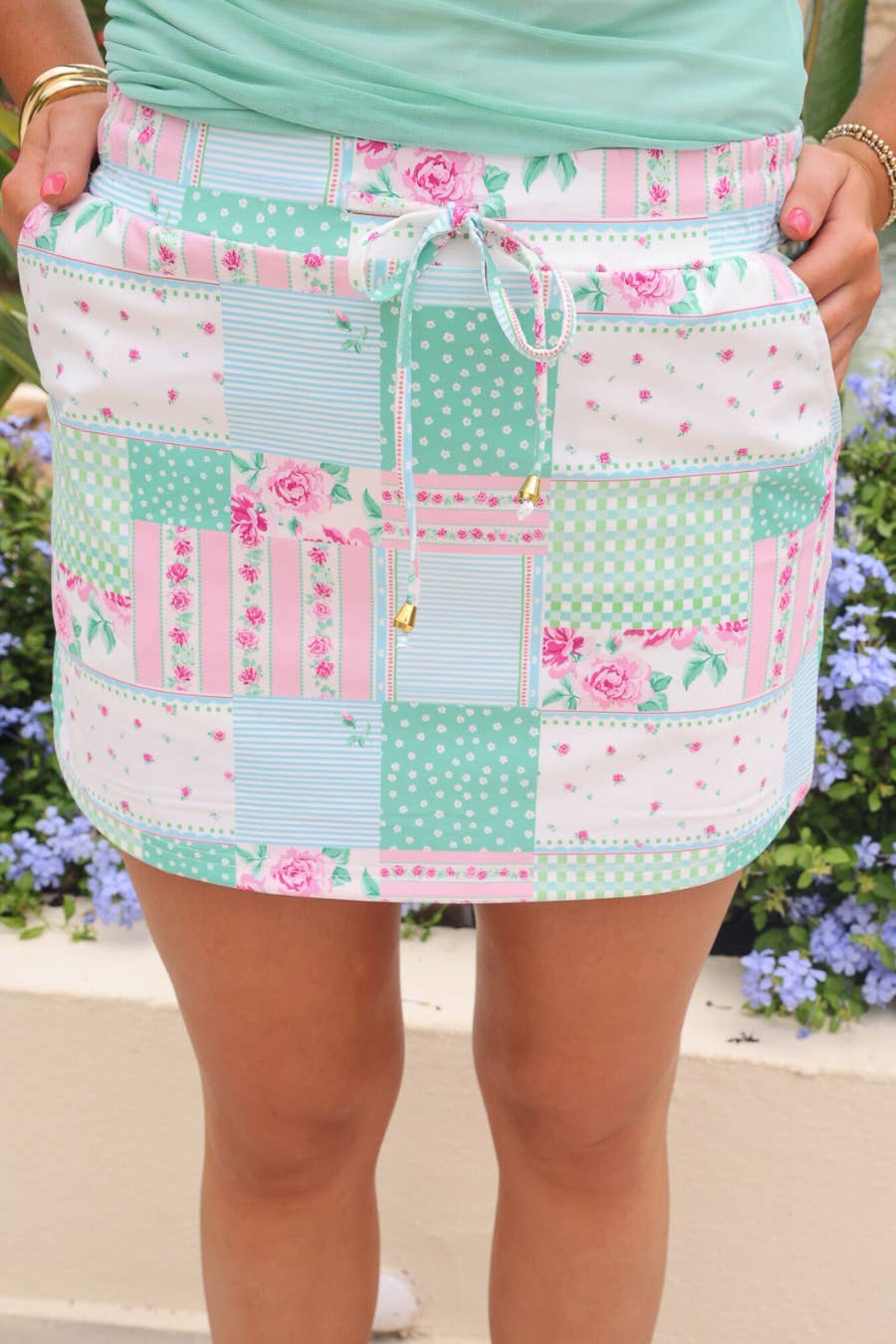 Multi Heirloom Patchwork Skort for wholesale on Faire