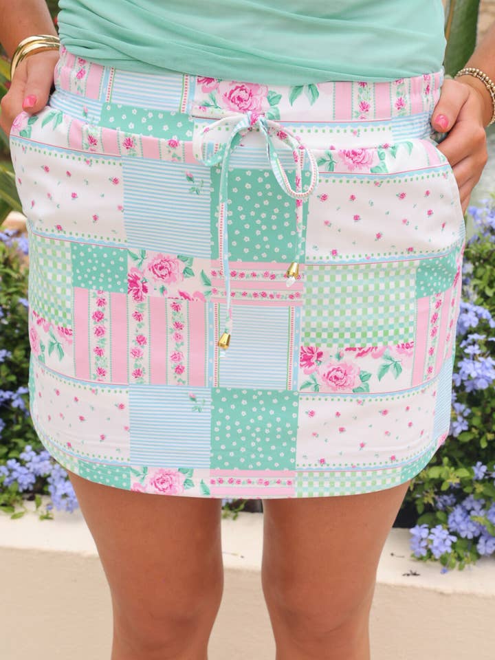 Multi Heirloom Patchwork Skort for wholesale on Faire0