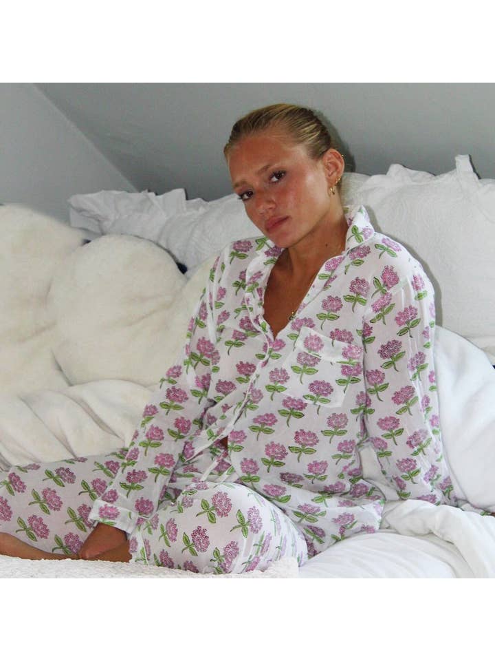 Ella Alden - Venta al por mayor Conjunto de ropa para dormir - Mujer - Conjunto de pijama Hydrangea
