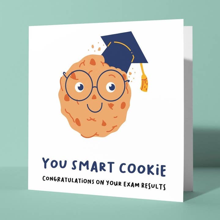 Du kloge kage - Tillykke med eksamensresultaterne kort for engroshandel hos Peacock Printing