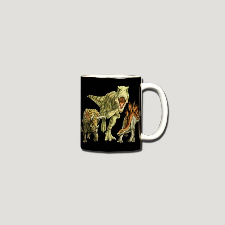 Atlas Screen Printing - Wholesale Coffee Mug - Dino Heads & Tails 11 oz Ceramic Mug