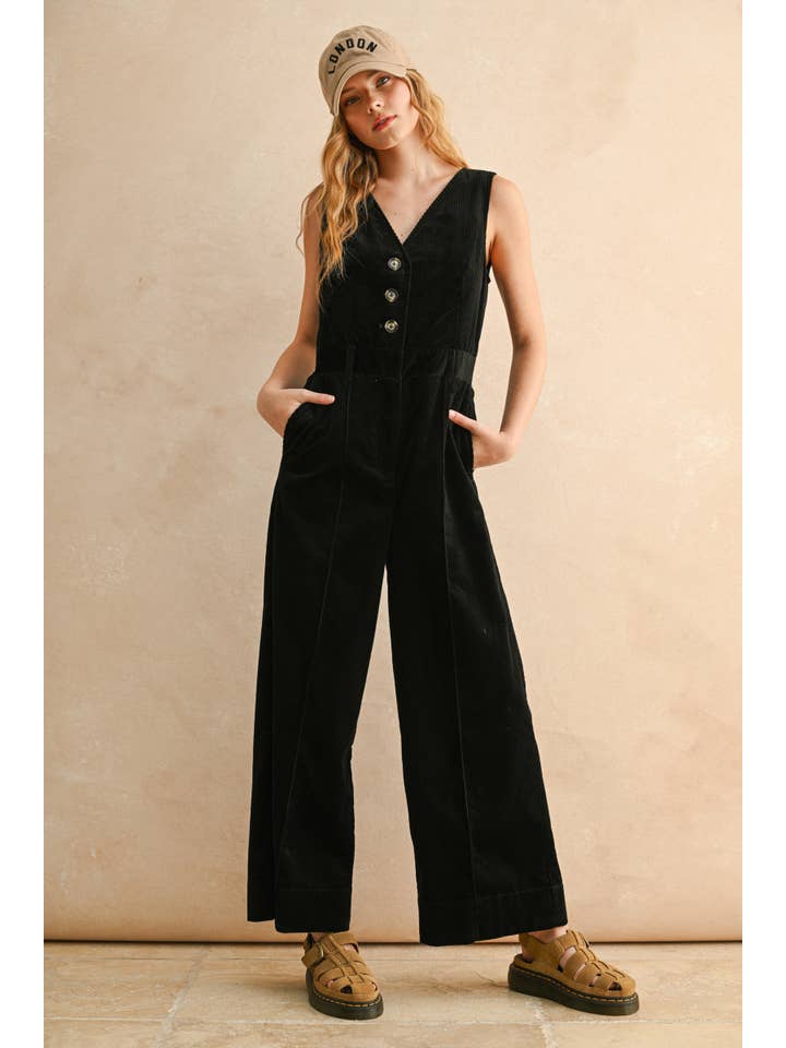MIOU MUSE - Wholesale Jumpsuit - Women's - JU5682 CORDUROY JUMPSUIT