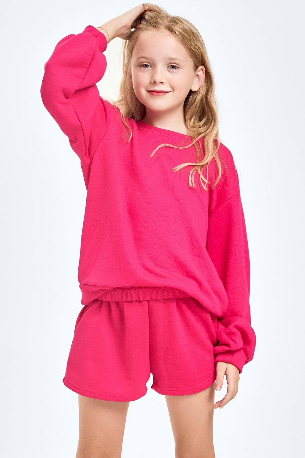 Good Girl – wholesale Top & short set – Kids – Cotton French Terry Sweatshirt and Shorts Set9