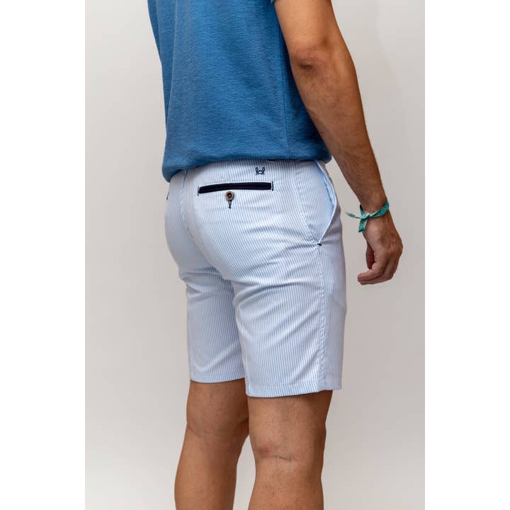 Bermuda Light Blue Stripes | Rivera for wholesale by Custi Mikelo: Men's Clothing & Christmas Gifts