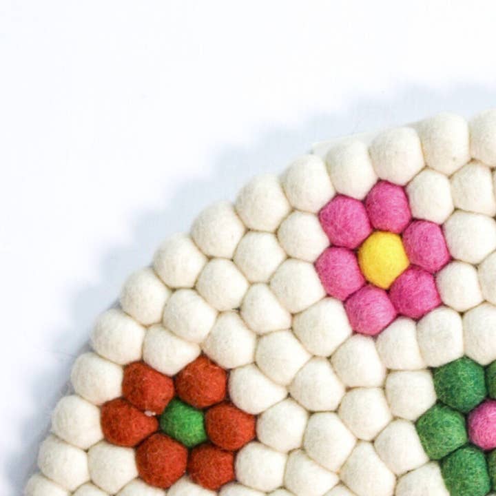 Woollyfelt - Wholesale Chair cushion - Floral Wool Felt Chair Pads: Soft, Durable & Reversible4