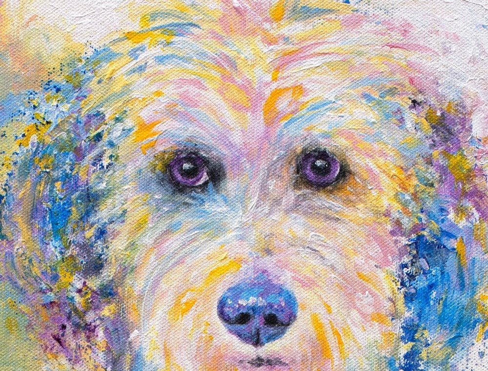 Krystle Cole Fine Art - Wholesale Art Print - Golden Doodle Art Print - Oliver1