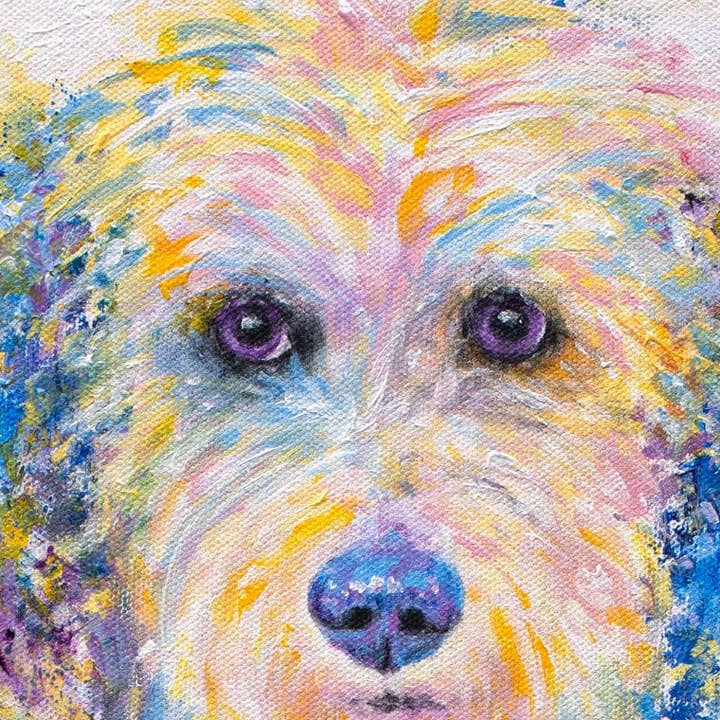Krystle Cole Fine Art - Wholesale Art Print - Golden Doodle Art Print - Oliver1