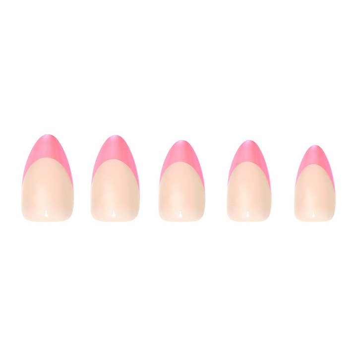 Glamnetic - Wholesale Press-On/Fake Nails - Bubble Gum Glaze Press-On Nails|Pink French Tip|Pink