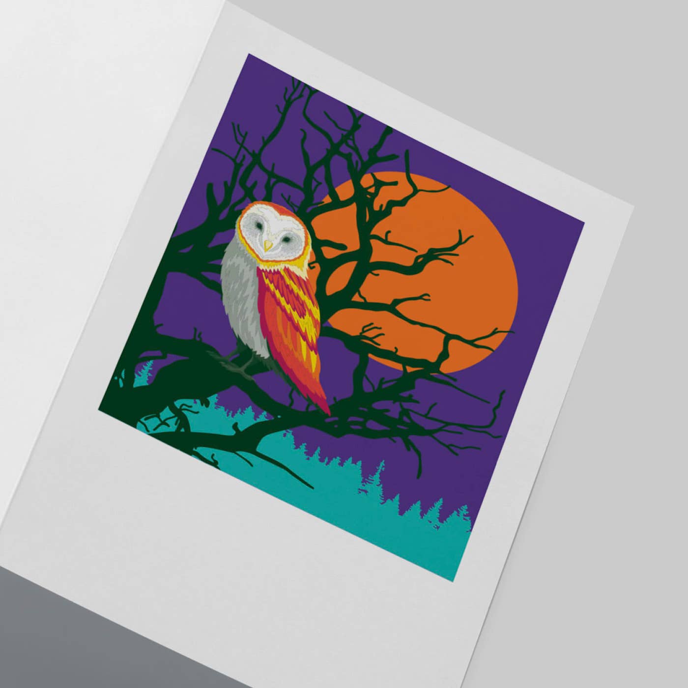 Pawpear - Venta al por mayor Tarjetas de felicitación - Tarjeta de felicitación de búho de granero1