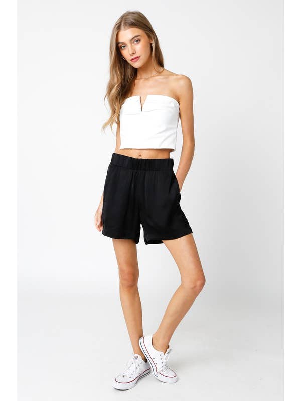 Olivaceous - Wholesale Shorts - Women's - Shiloh Satin Shorts2