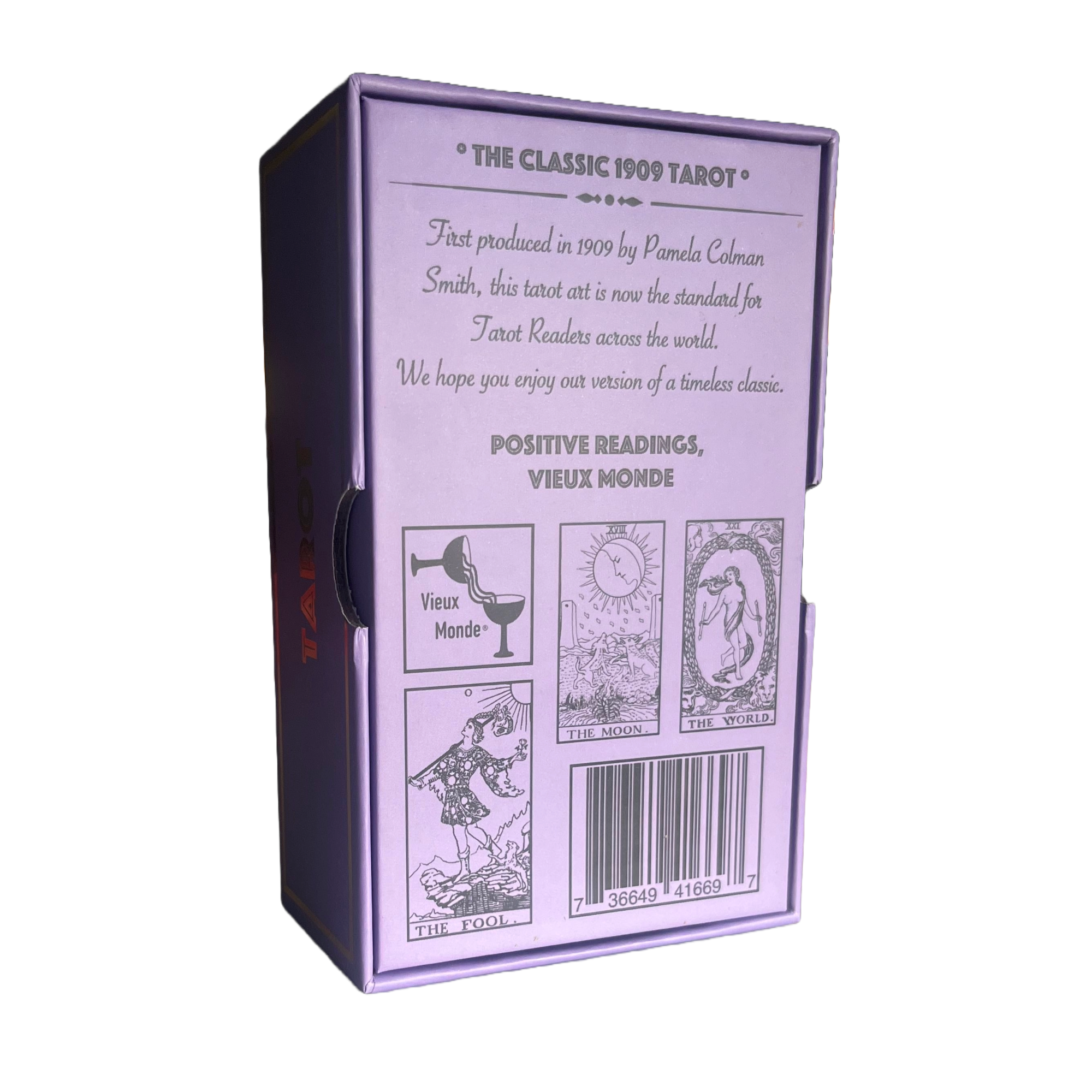 Vieux Monde – Großhandel Tarot-Karten – Lavendel-Tarot mit Goldfolie und Begleiter | Klassisches Tarot-Design4