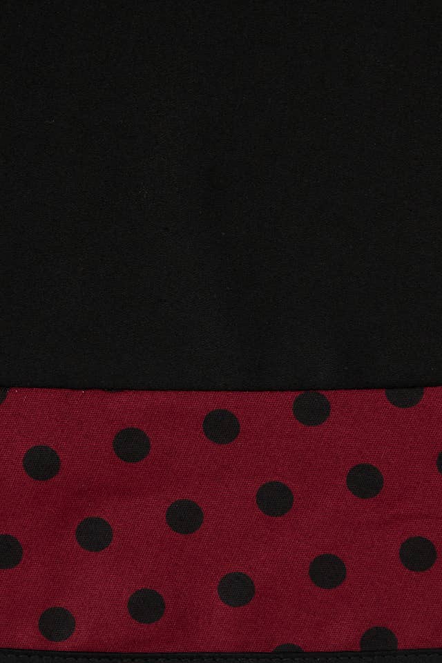 Dolly & Dotty - Venta al por mayor Vestido - Mujer - Vestido con estampado de lunares burdeos y hombros descubiertos de Lily6