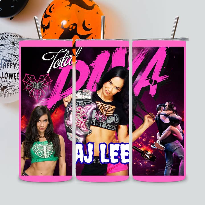Diva Wrestler Tumbler for wholesale by Graveyard Offerings