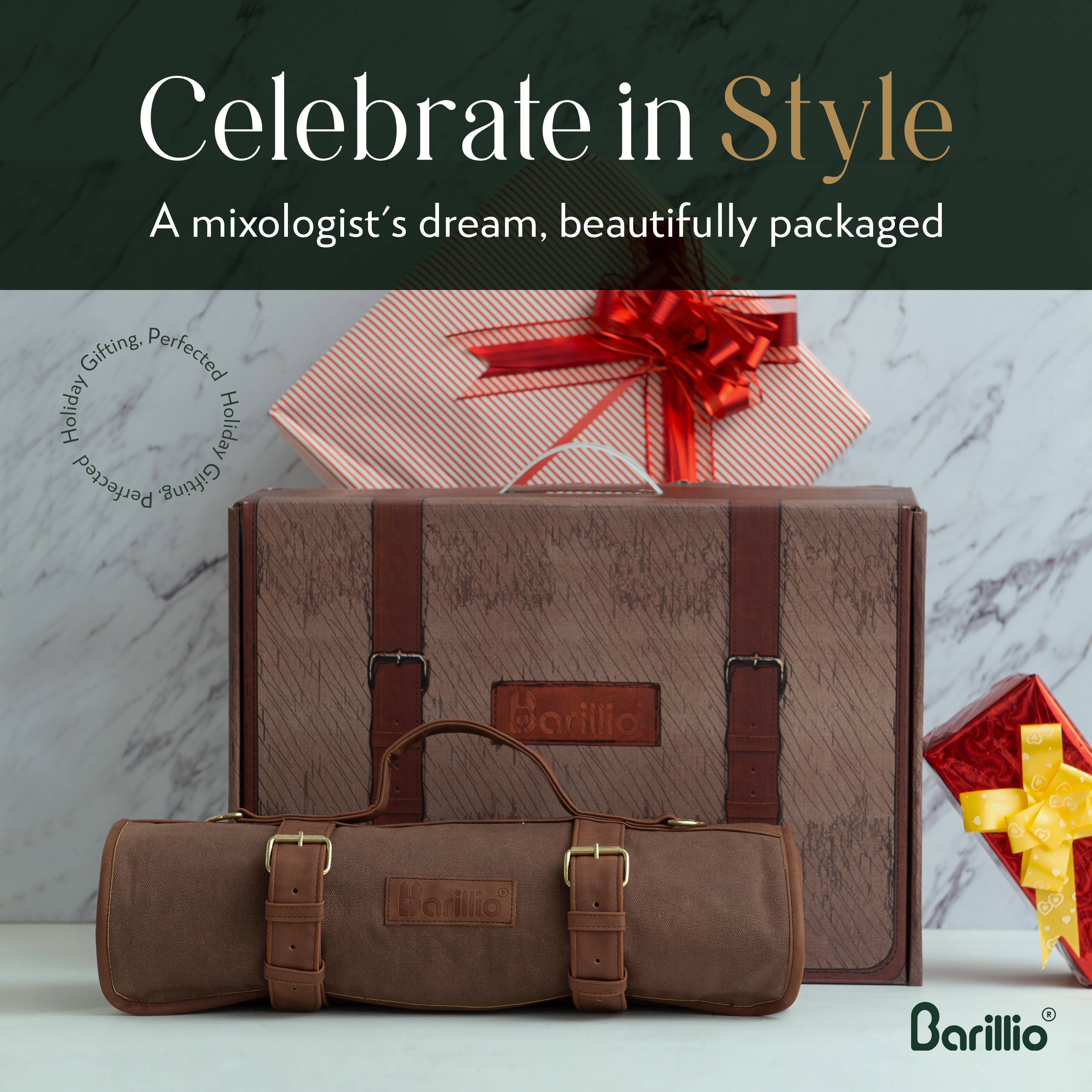 Barillio – wholesale Bar tool – Travel Bartender Kit With Canvas Bag6