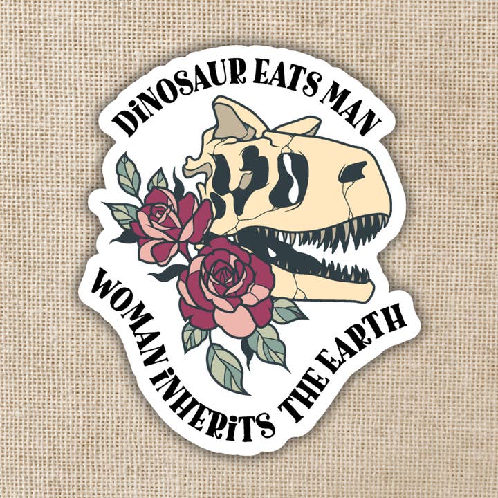 Kingdom of Threads - Wholesale Sticker - Dinosaur Eats Man Sticker, 3-inch0