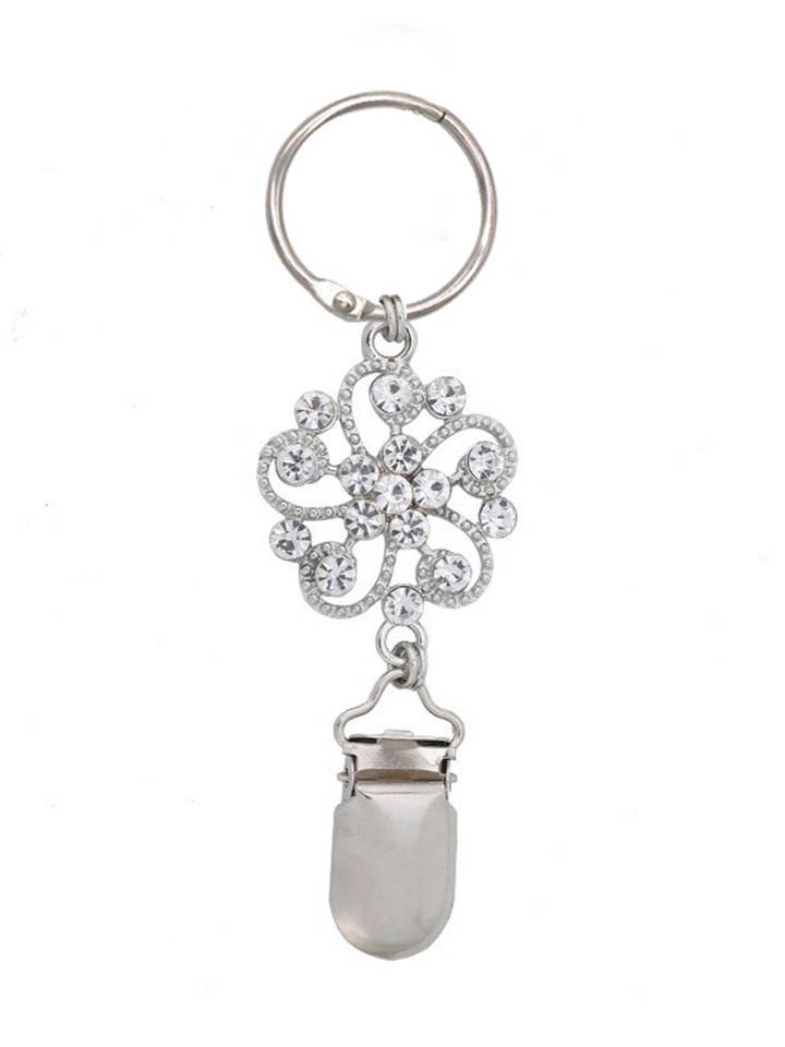 Clip per cappello con strass a forma di fiore MIS0831 per la vendita all'ingrosso da parte di Ole