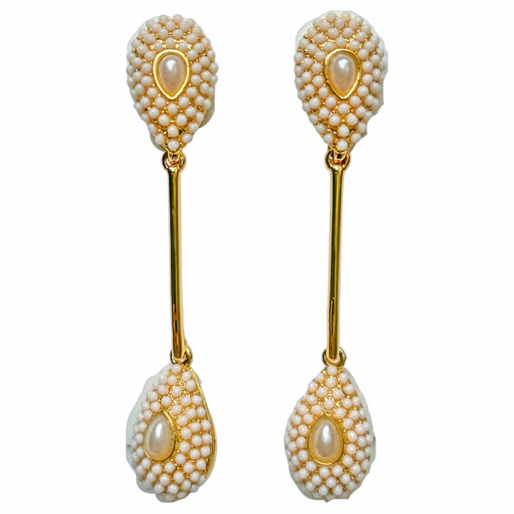 Dobbelt dråbedråbeøreringe - Nude for engroshandel hos QuayL Designs