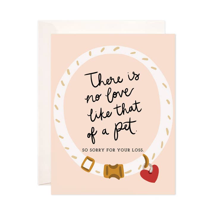 Kärlek till ett husdjur gratulationskort - Pet Sympathy Card för wholesale av Bloomwolf Studio