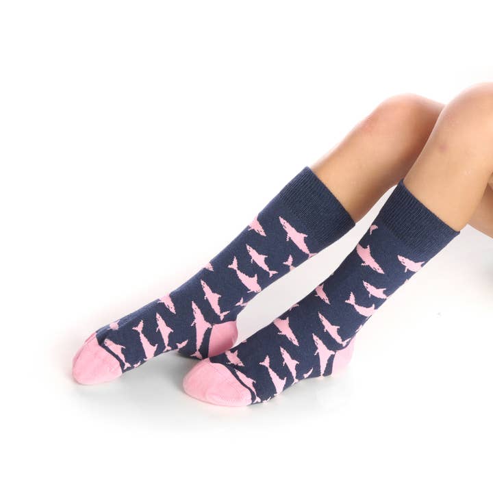 Child shark sock for wholesale by Pom de pin