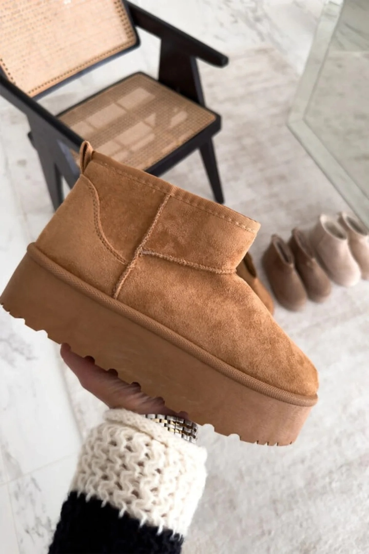 No Doubt Shoes - Wholesale Booties - Women's - Women's Ultra Mini Platform Faux Fur Lined Ankle Boots4