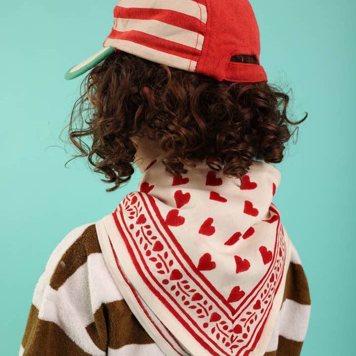 Maison Augustin - Vente Écharpe – enfant - Foulard Bébé Enfant Love Cherry 50 cm1
