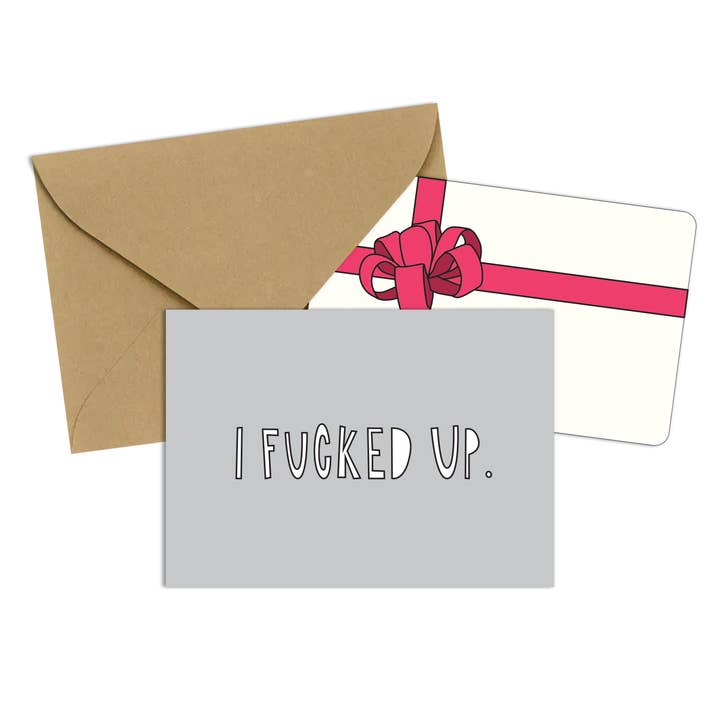 I Fucked Up - Scheda di recinzione per la vendita all'ingrosso da parte di Near Modern Disaster