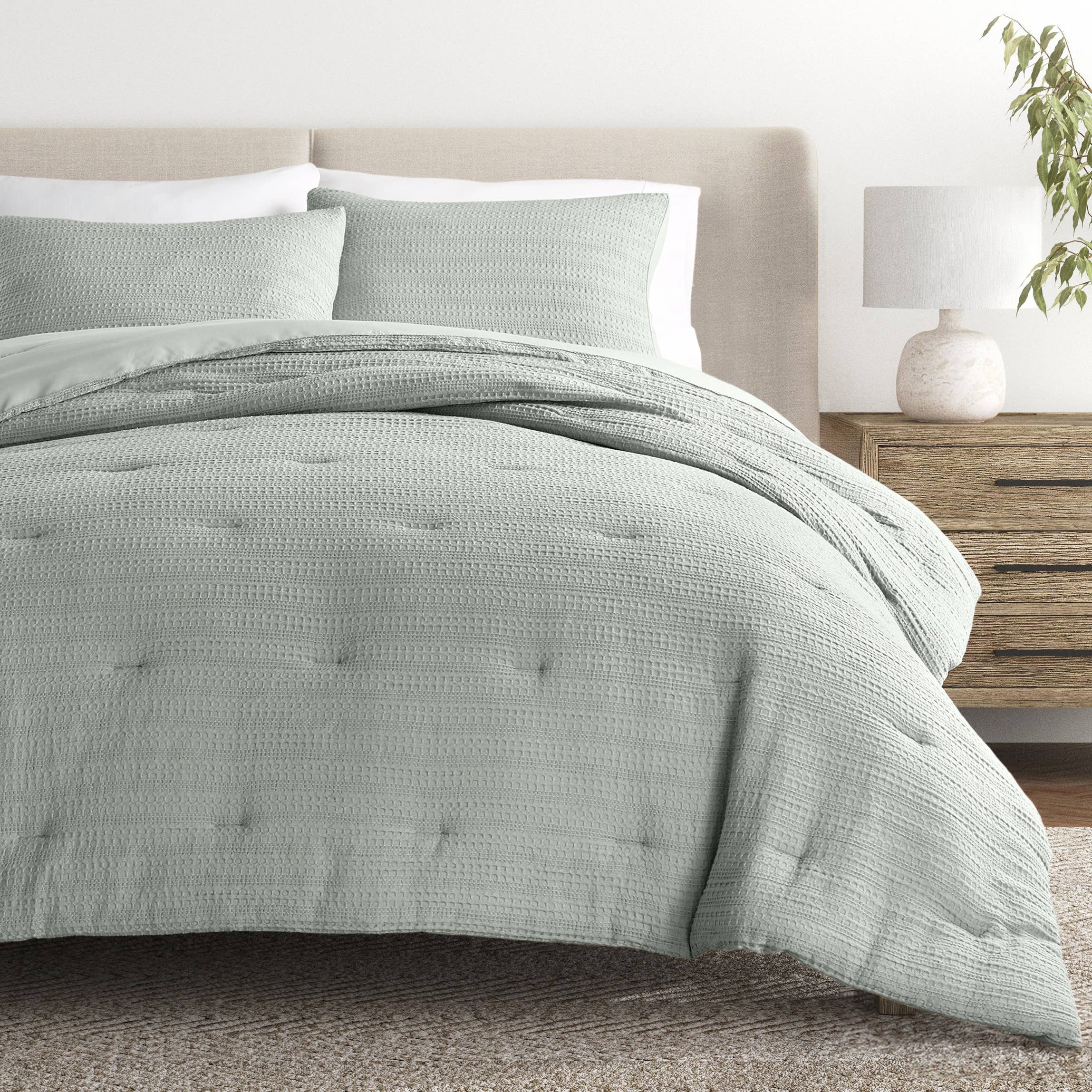 ienjoy Home - Wholesale Bedding Set - Waffle Textured 3 Piece Down Alternative Comforter Set22