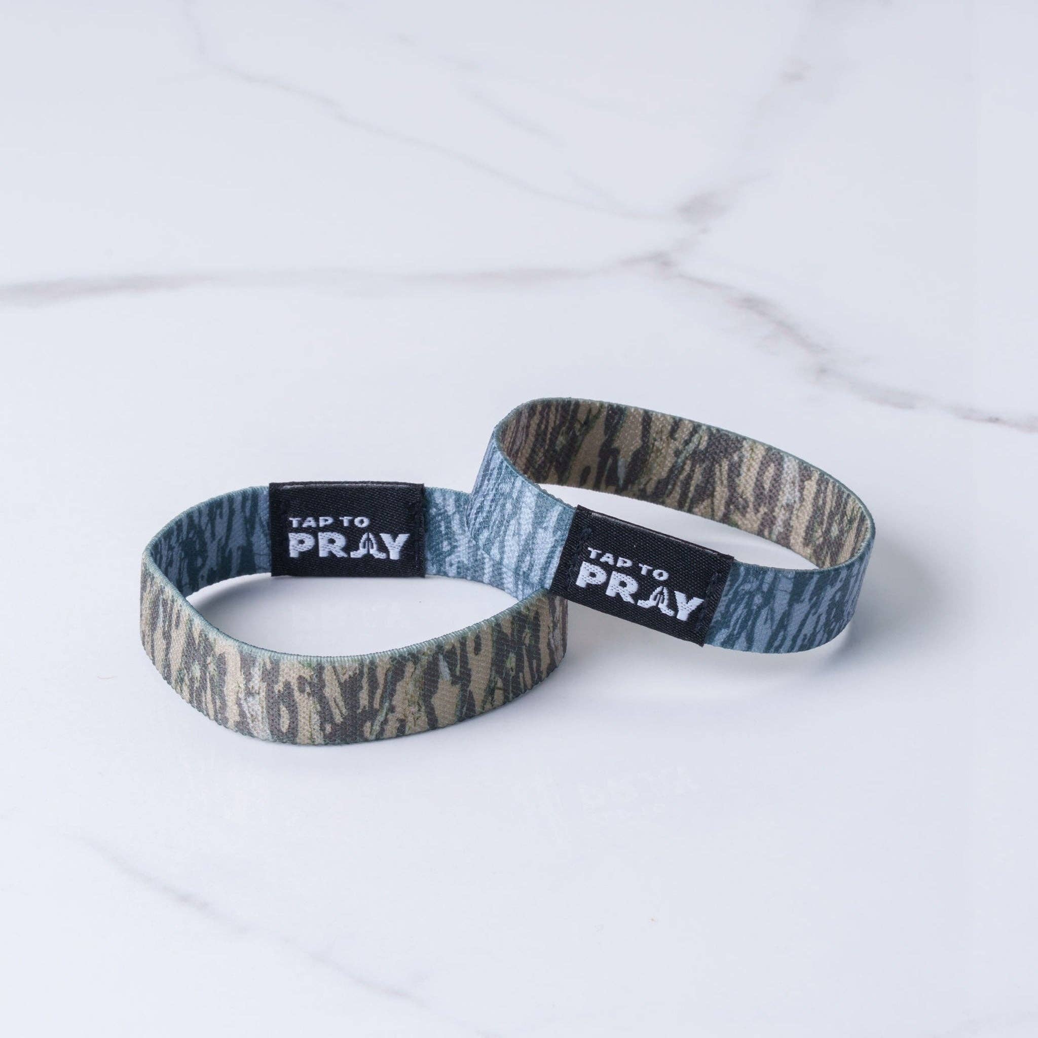 Versible - Wholesale Wristband - Tap To Pray® Wristband – Tree Bark Camo Brown & Grey4